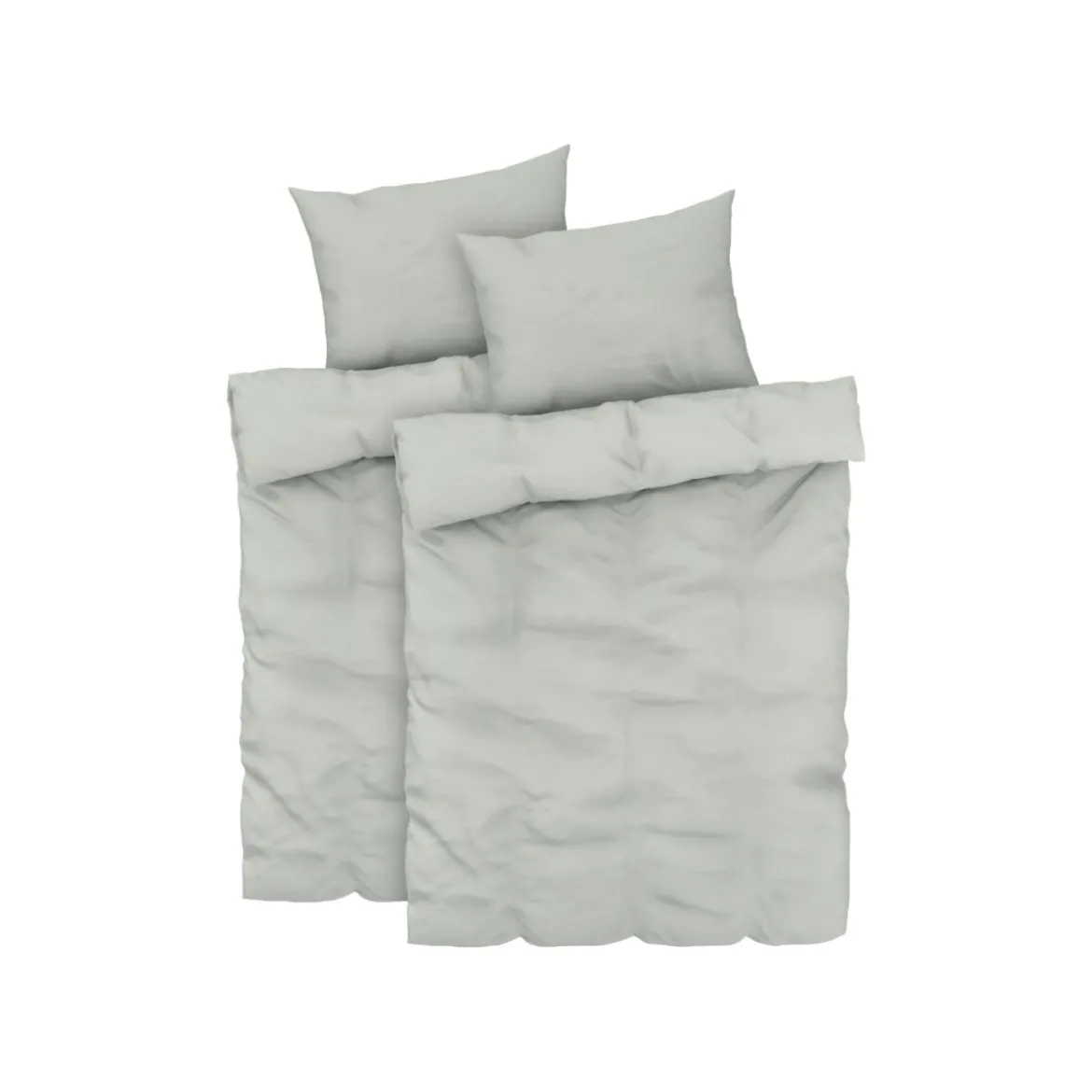 LIVARNO home Mikrofaser-Satin-Bettwäsche, 4-teilig, 140 x 200 cm, 70 x 90 cm, grün - B-Ware neuwertig
