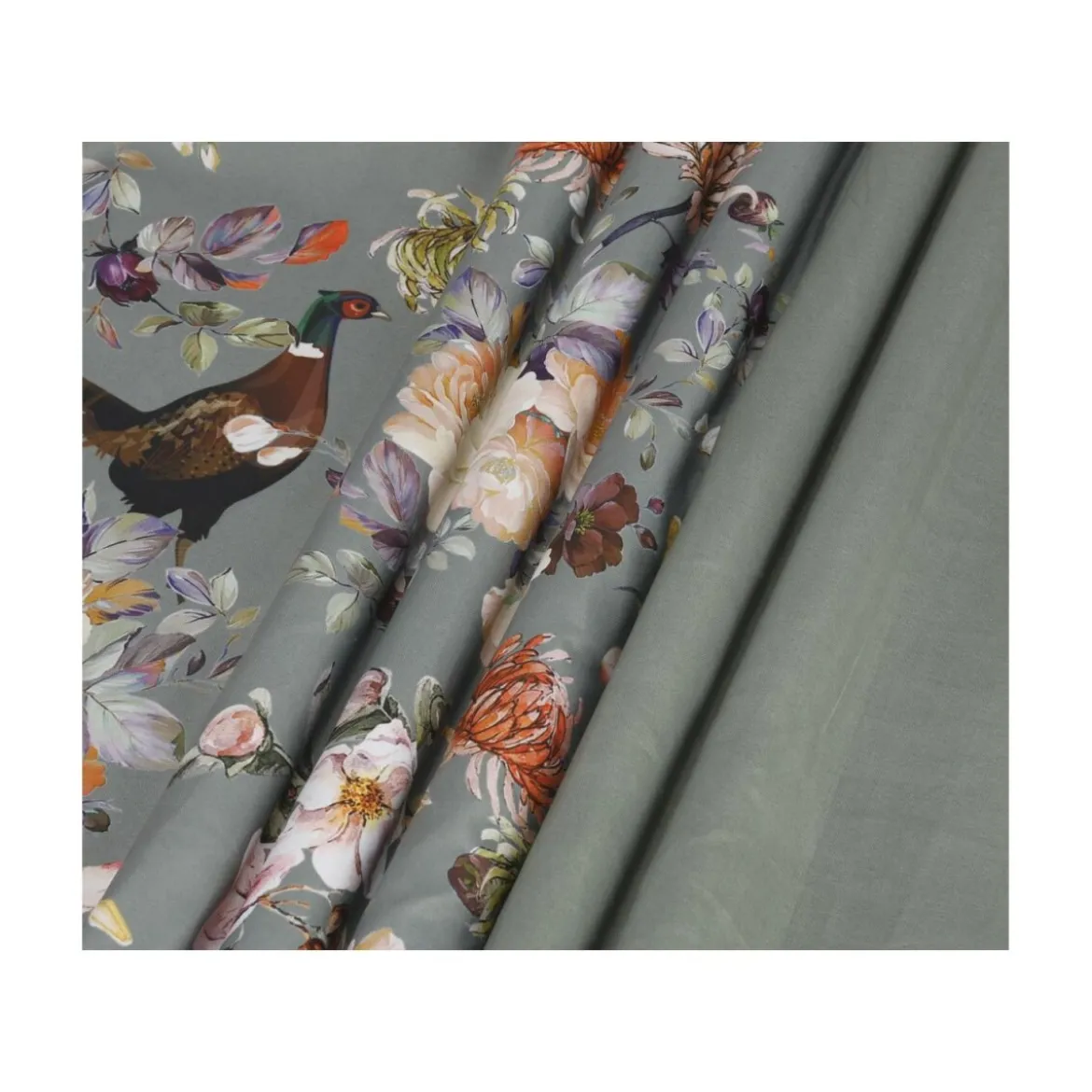 LIVARNO home Mikrofaser-Satin-Bettwäsche, 220 x 240 cm, 70 x 90 cm, Fasan - B-Ware neuwertig
