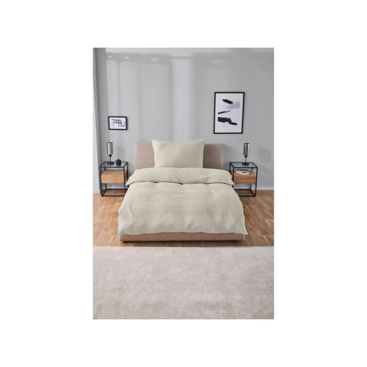 LIVARNO home Musselin-Bettwäsche, 135 x 200 cm - B-Ware