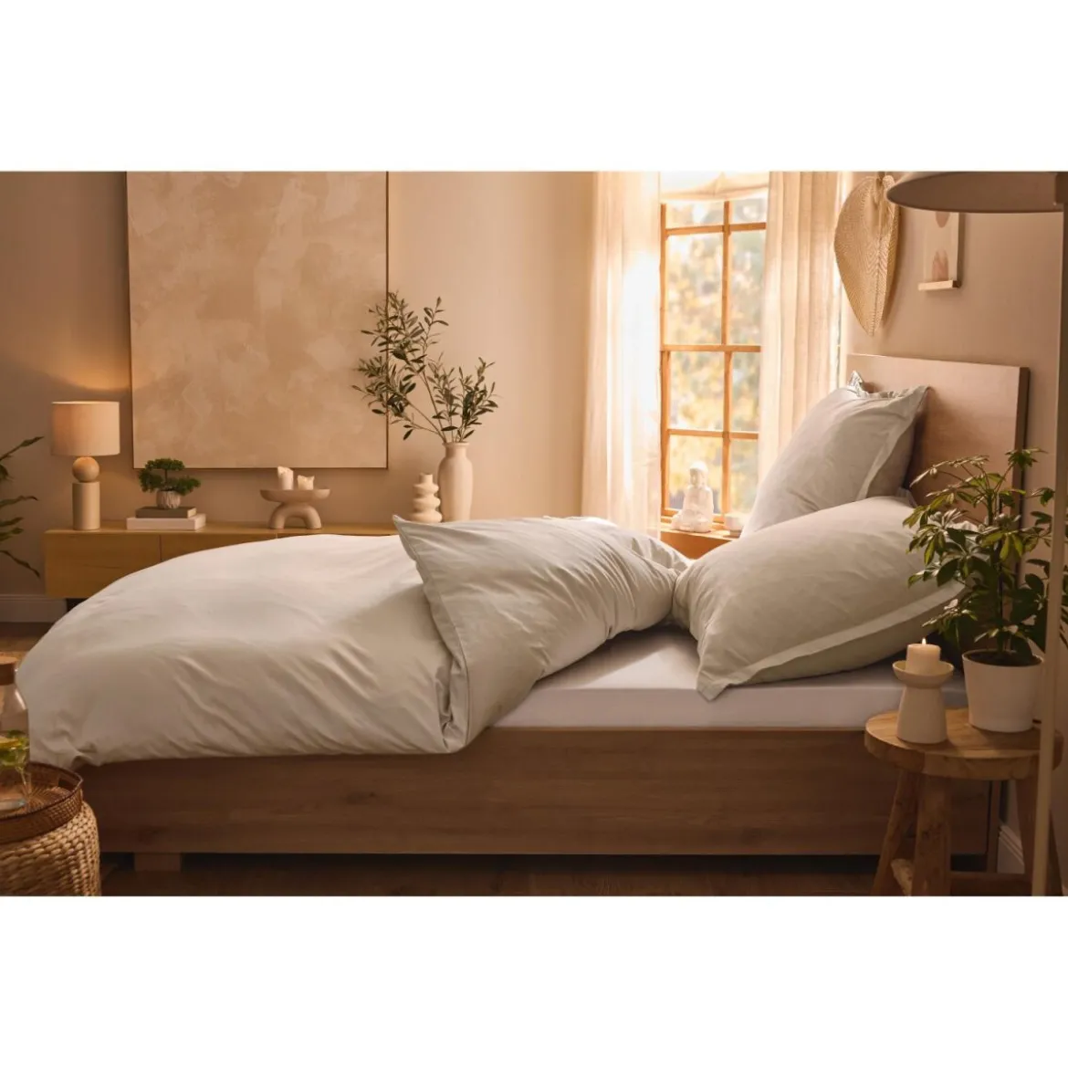 LIVARNO home Perkal-Spannbettlaken, 180-200 x 200 cm - B-Ware