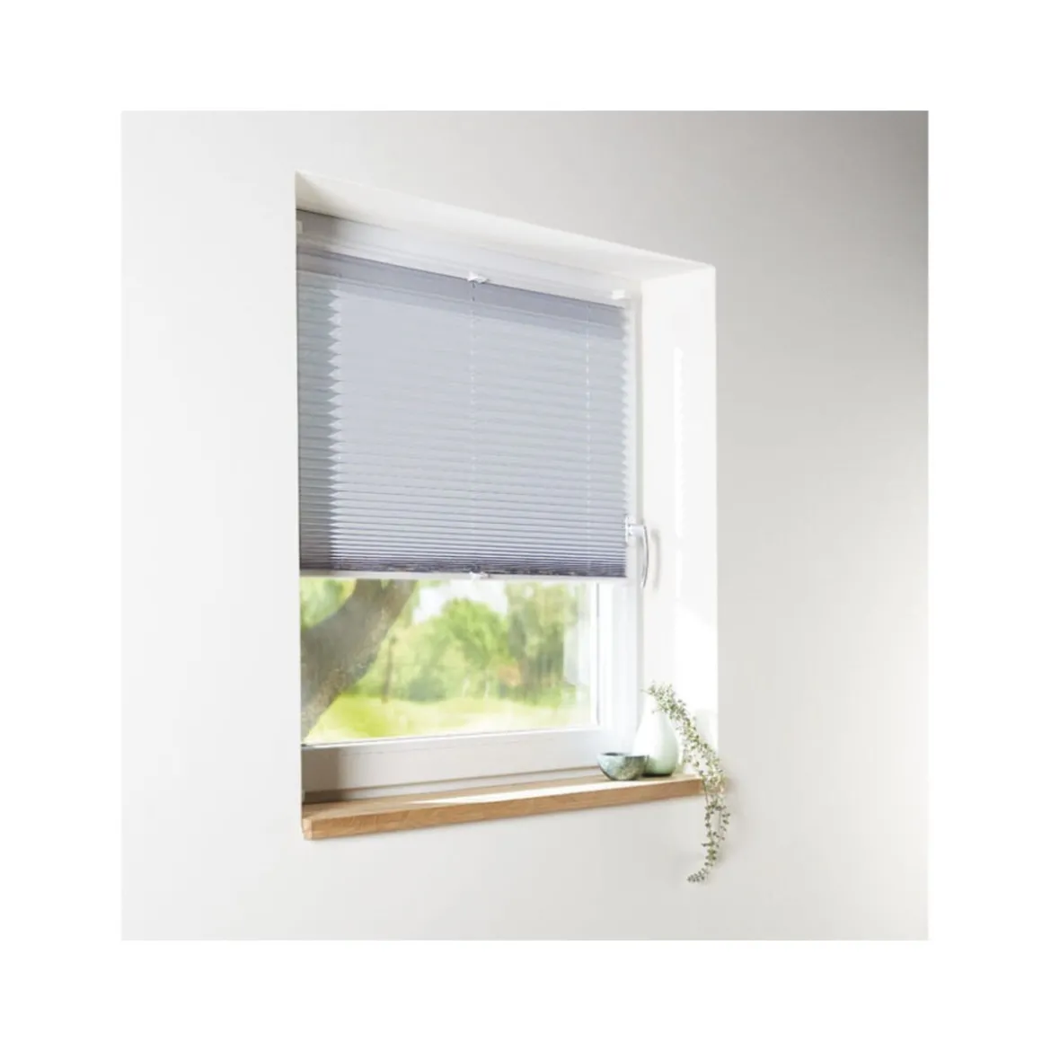LIVARNO home Plissee Rollo, für Fenster (dunkelgrau, 100 x 130cm) - B-Ware sehr gut
