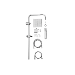 LIVARNO home Regenbrauseset mit Wassersparer Duschbrauseset mit Wassersparer Überkopfbrause-Set mit Wassersparer - B-Ware neuwertig