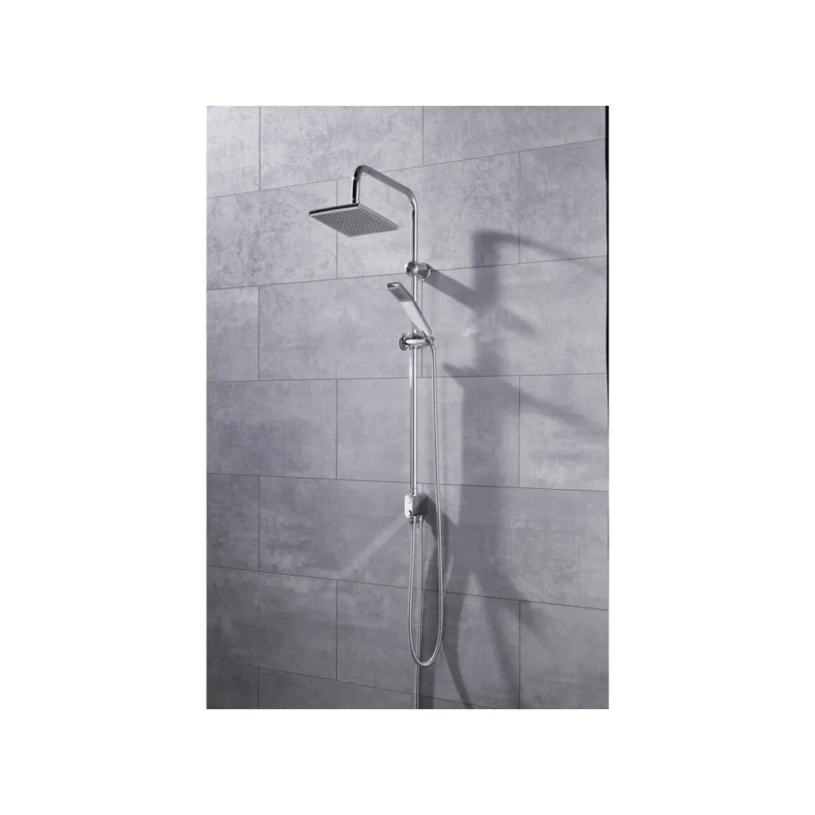 LIVARNO home Regenbrauseset mit Wassersparer Duschbrauseset mit Wassersparer Überkopfbrause-Set mit Wassersparer - B-Ware neuwertig