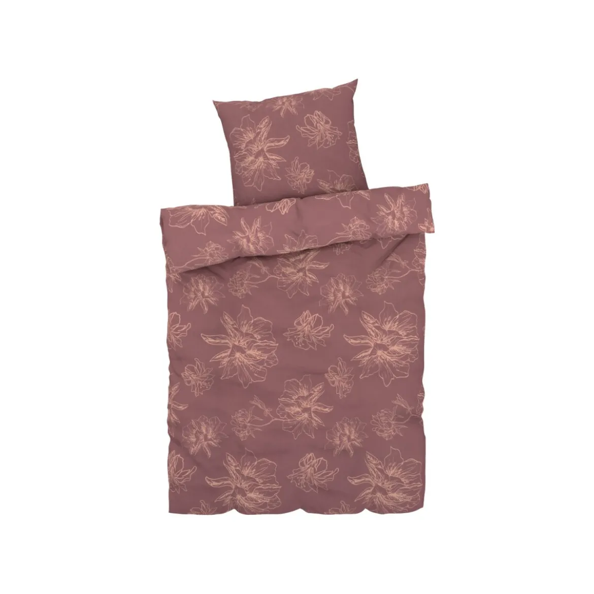 LIVARNO home Renforcé-Bettwäsche, 135 x 200 cm (Blumen/rot) - B-Ware neuwertig