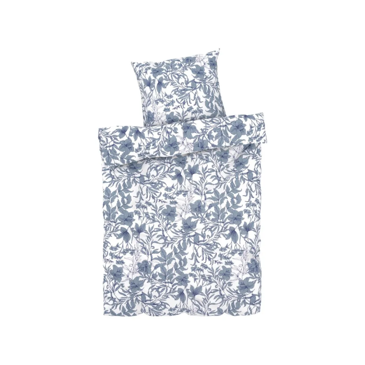 LIVARNO home Satin-Bettwäsche, 155 x 220 cm (Blau/Weiß) - B-Ware neuwertig