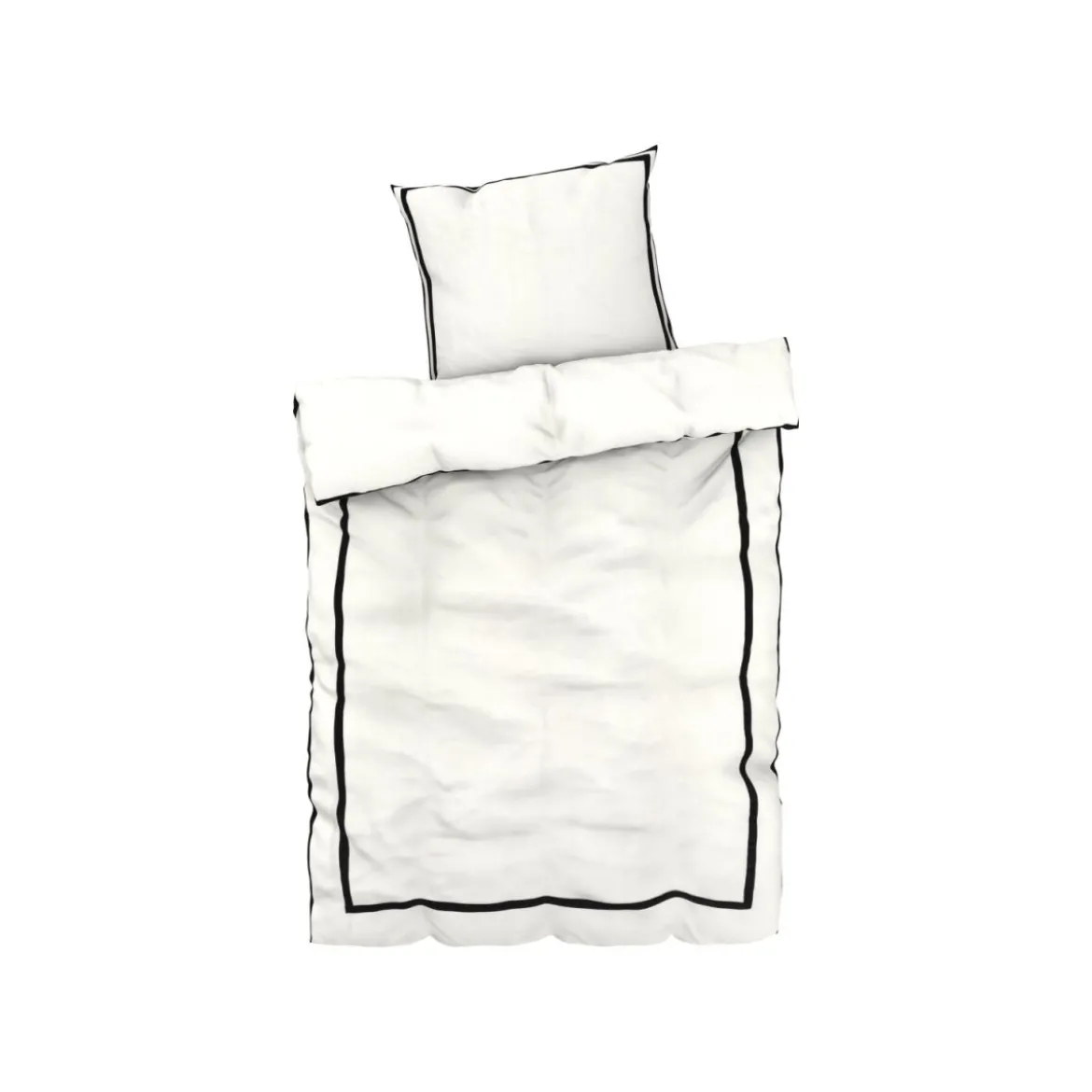 LIVARNO home Satin-Wendebettwäsche, 155 x 220 cm, weiß/schwarz - B-Ware neuwertig