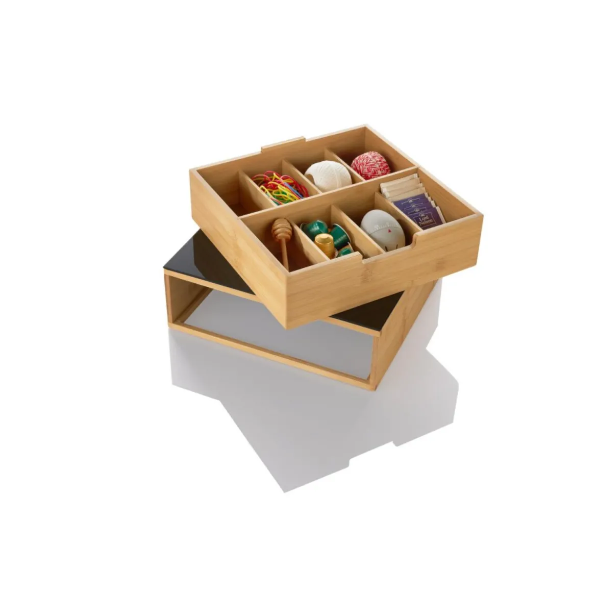 LIVARNO home Schubladen-Box, 8 Fächer, mit Ausziehstopp - B-Ware