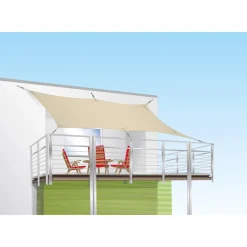 LIVARNO home Sonnensegel, rechteckig, beige - B-Ware neuwertig