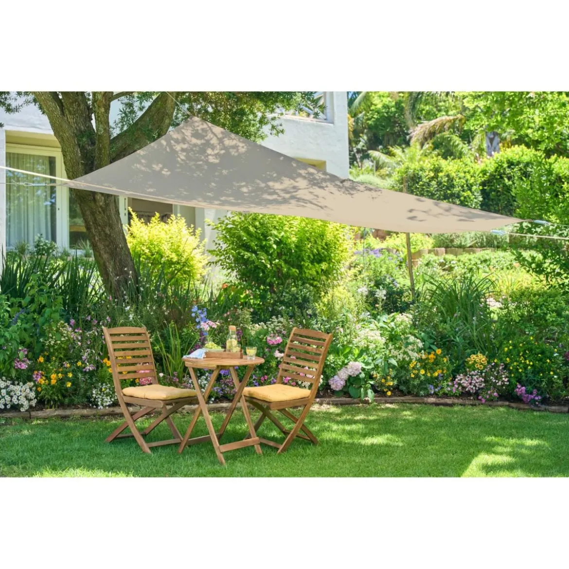 LIVARNO home Sonnensegel, rechteckig, beige - B-Ware neuwertig
