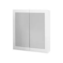 LIVARNO home Spiegelschrank Basel, mit 6 Glas-Einlegeböden, weiß - B-Ware Transportschaden