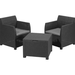 LIVARNO home 3-teiliges Balkonset, aus recyceltem Kunststoff - B-Ware