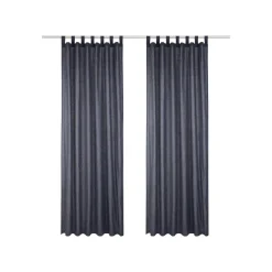 LIVARNO home Vorhangschal-Set, 2 Stück, 135 x 240 cm (Anthrazit) - B-Ware sehr gut