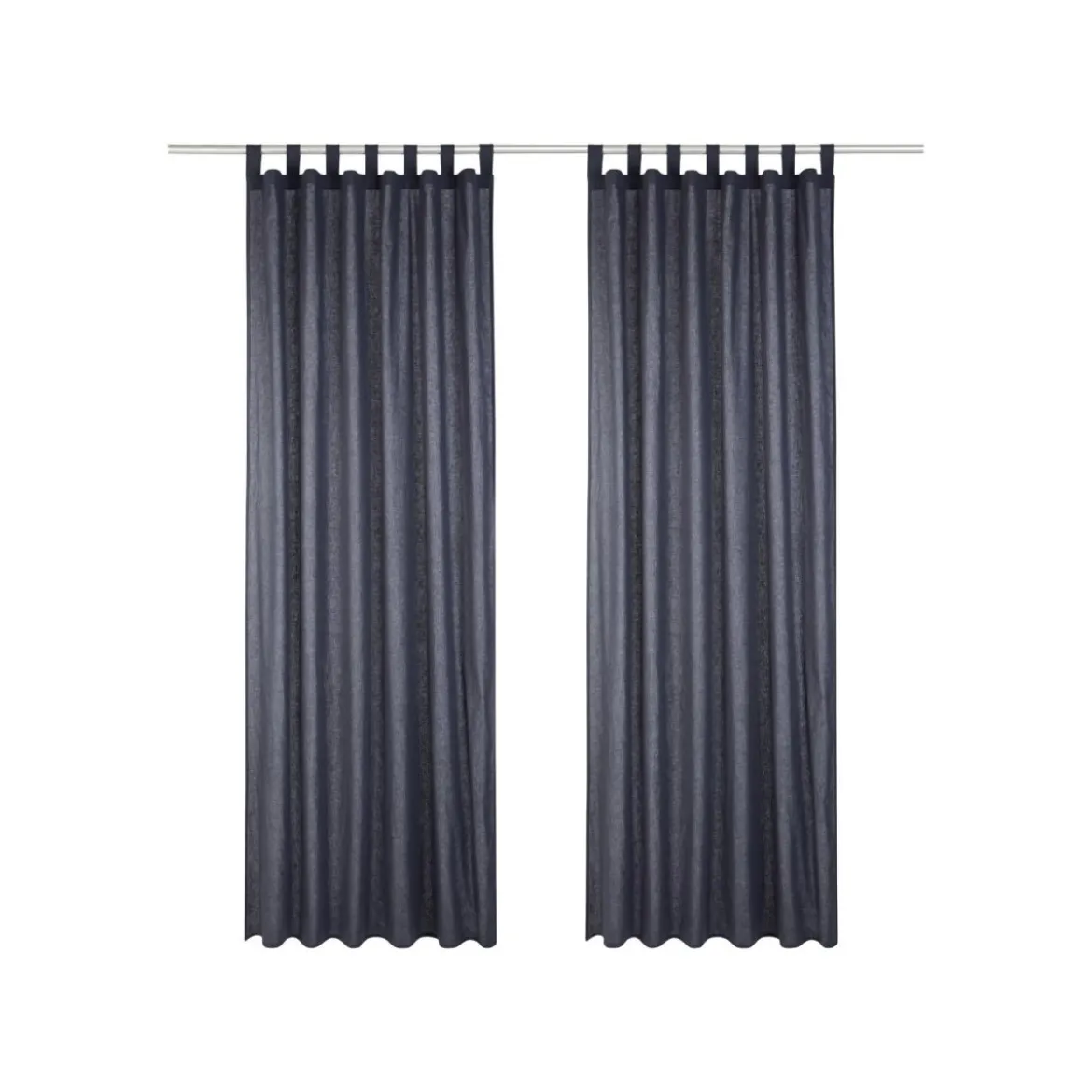 LIVARNO home Vorhangschal-Set, 2 Stück, 135 x 240 cm (Anthrazit) - B-Ware sehr gut