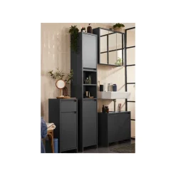 LIVARNO home Waschbeckenunterschrank »Oslo«, mit 2 Türen, anthrazit - B-Ware