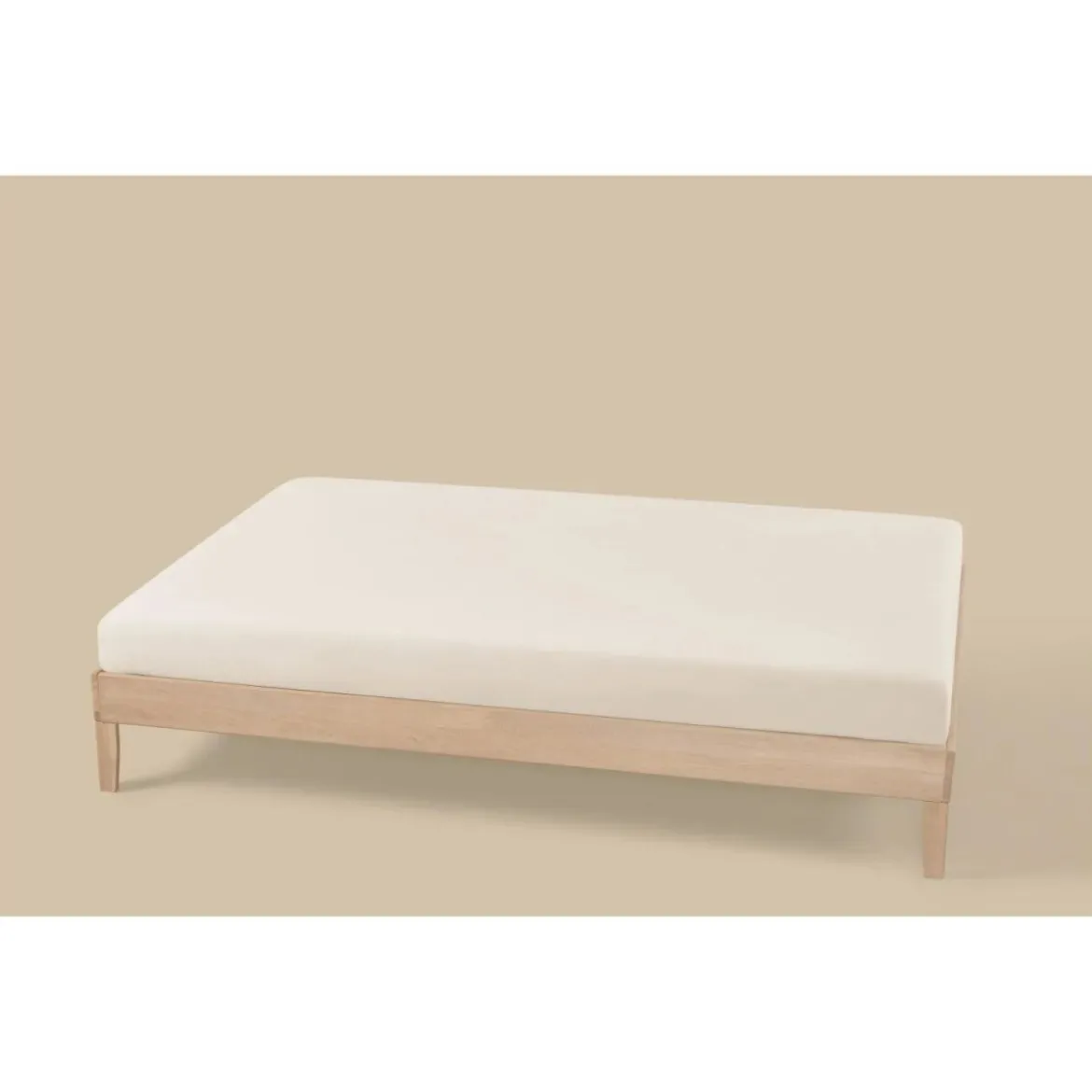 LIVARNO® Jersey-Spannbettlaken, mit Leinen, 140-160 x 200 cm, beige - B-Ware sehr gut