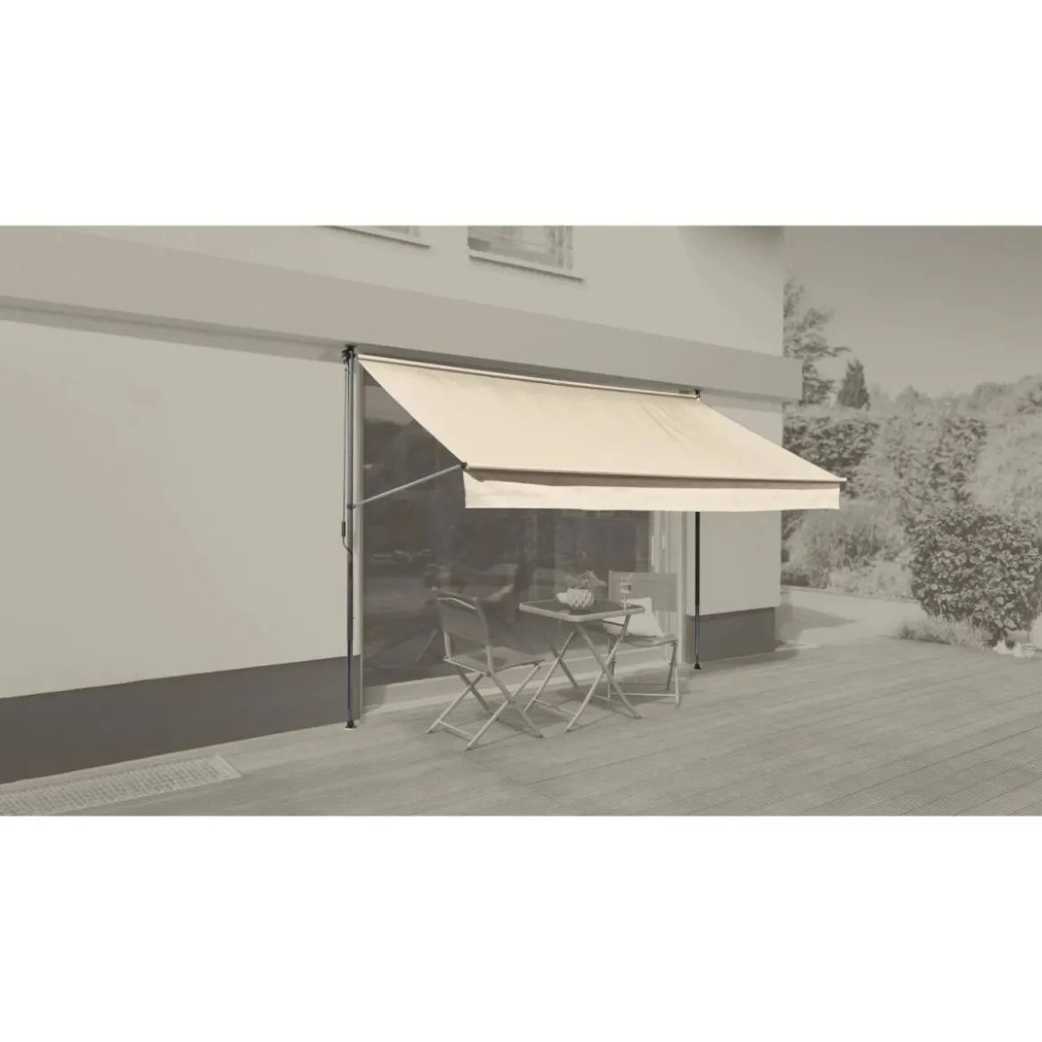 LIVARNO® Klemmmarkise 300 x 150, beige - B-Ware Transportschaden Kosmetisch