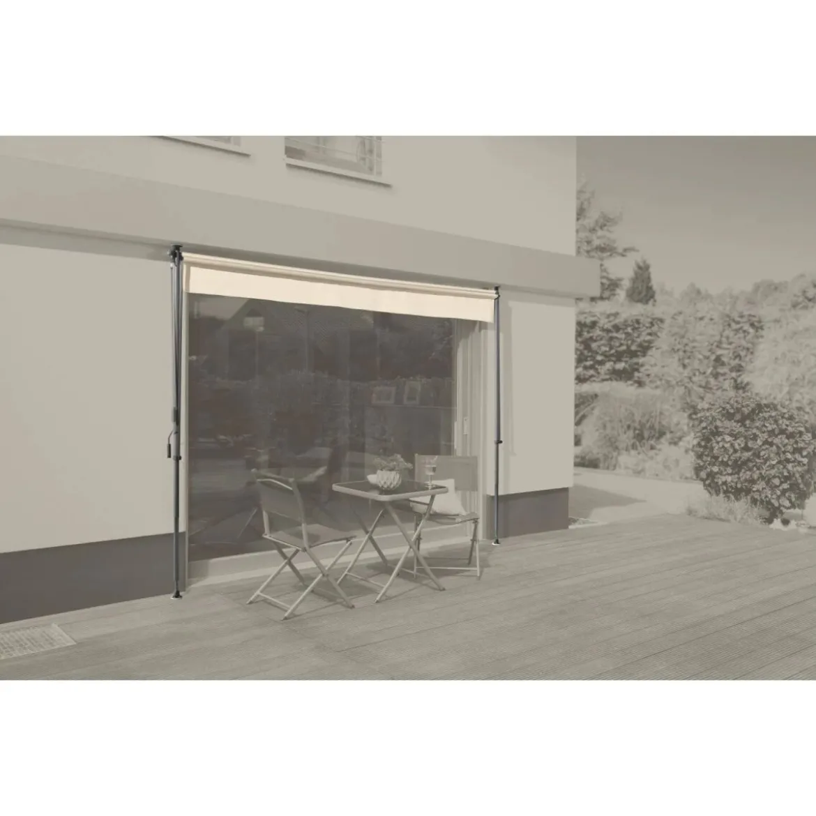 LIVARNO® Klemmmarkise 300 x 150, beige - B-Ware Transportschaden Kosmetisch