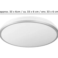 LIVARNO® LED-Deckenleuchte, mit Farbtonsteuerung, Ø 33, chrom - B-Ware gut