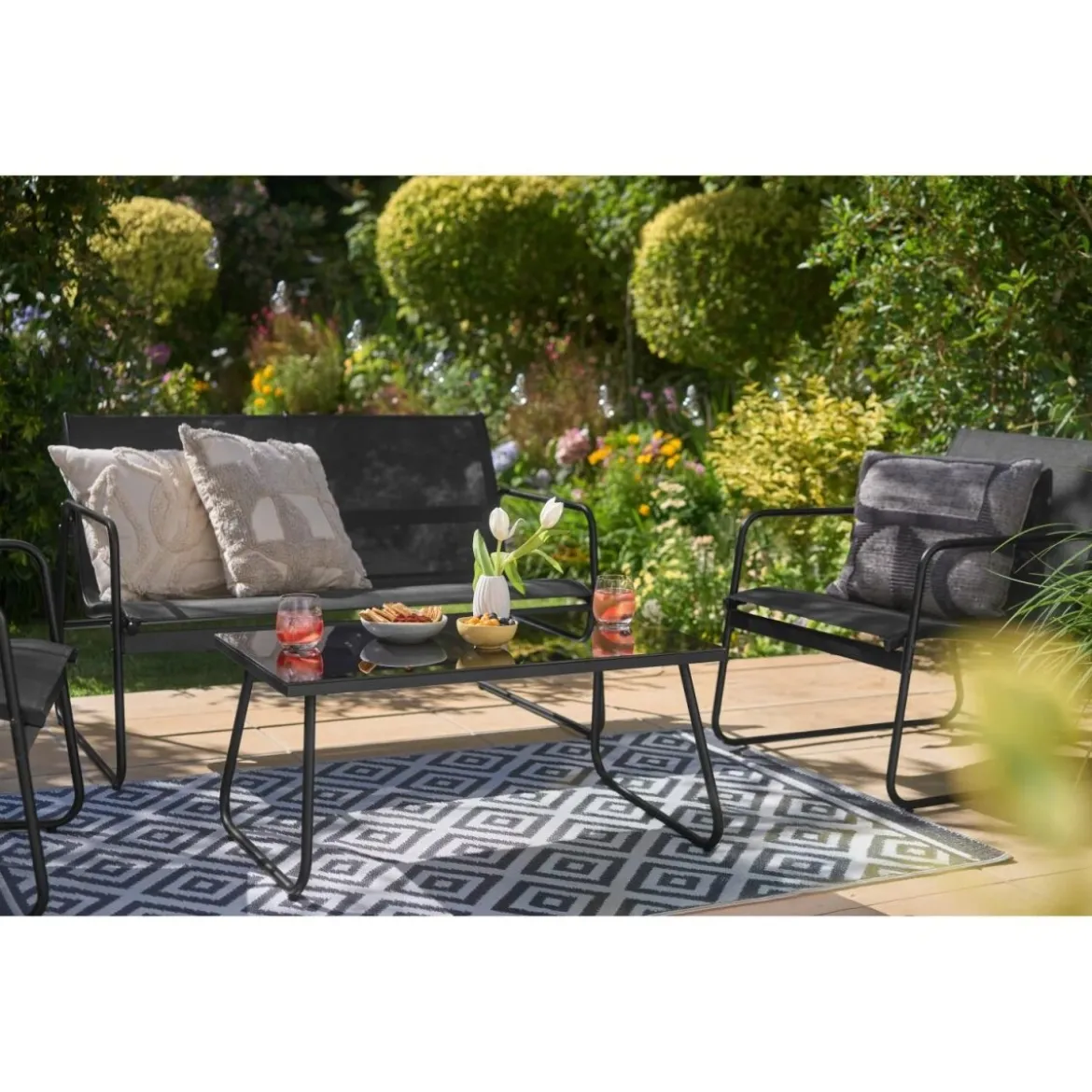 LIVARNO® Lounge-Set, 4-teilig - B-Ware