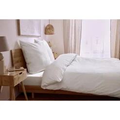 LIVARNO® Luxus-Satin-Spannbettlaken, 140-160x200x27cm, weiß - B-Ware neuwertig