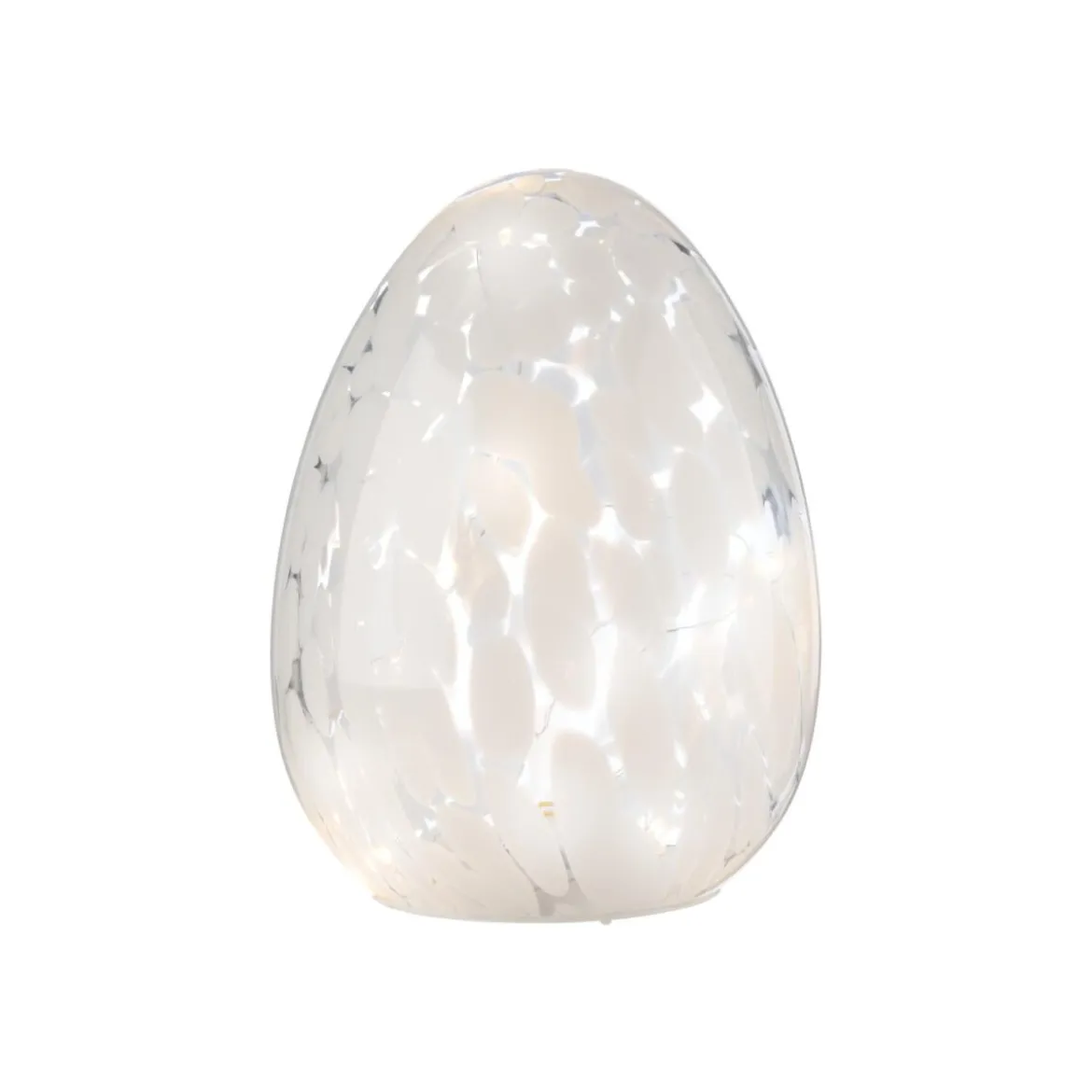 LIVARNO® Osterdekoration Glas Hase / Osterei LED (Ei/weiß) - B-Ware neuwertig
