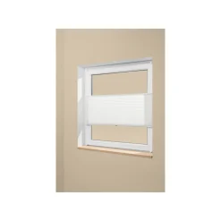 LIVARNO® Plissee-Rollo, für Fenster, Montage ohne Bohren, 70 x 130 cm, weiß - B-Ware sehr gut