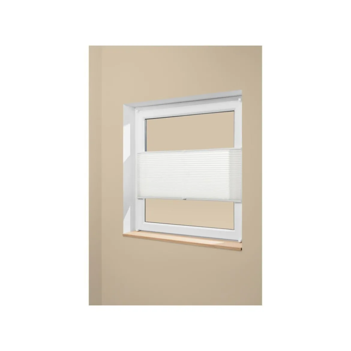 LIVARNO® Plissee-Rollo für Fenster, ohne Bohren, 80 x 130 cm - B-Ware