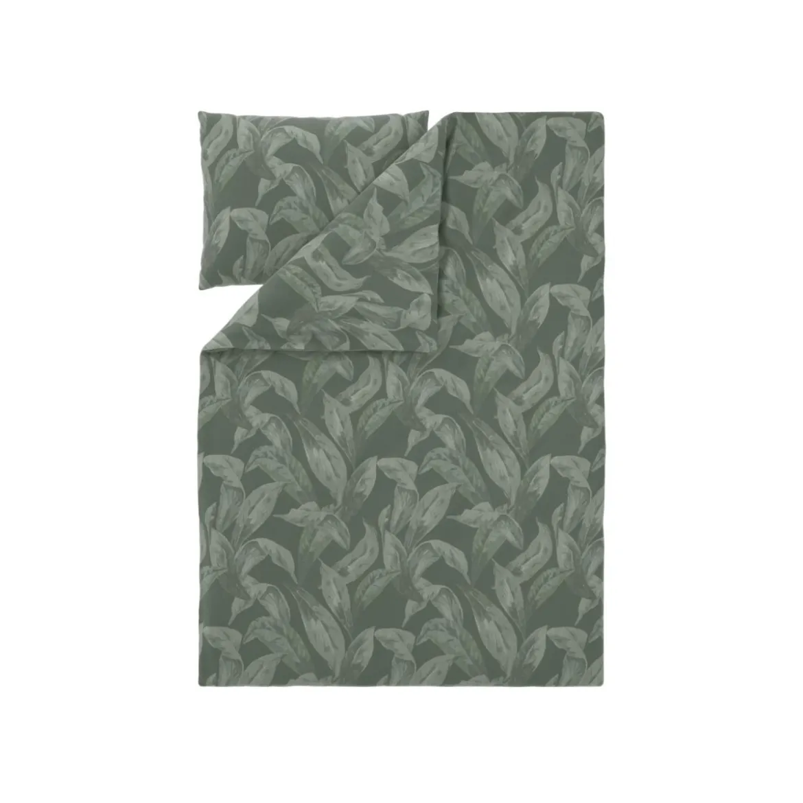LIVARNO® Satin-Bettwäsche, 140 x 200 cm, 70 x 90 cm, grün - B-Ware neuwertig