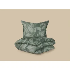 LIVARNO® Satin-Bettwäsche, 140 x 200 cm, 70 x 90 cm, grün - B-Ware neuwertig