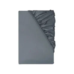 LIVARNO® Satin-Spannbettlaken, 90-100 x 200 cm, dunkelgrau - B-Ware neuwertig