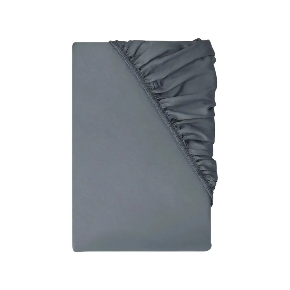 LIVARNO® Satin-Spannbettlaken, 90-100 x 200 cm, dunkelgrau - B-Ware neuwertig