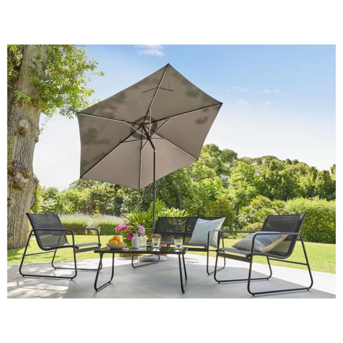 LIVARNO® Sonnenschirm mit Solar-LED-Beleuchtung - B-Ware sehr gut