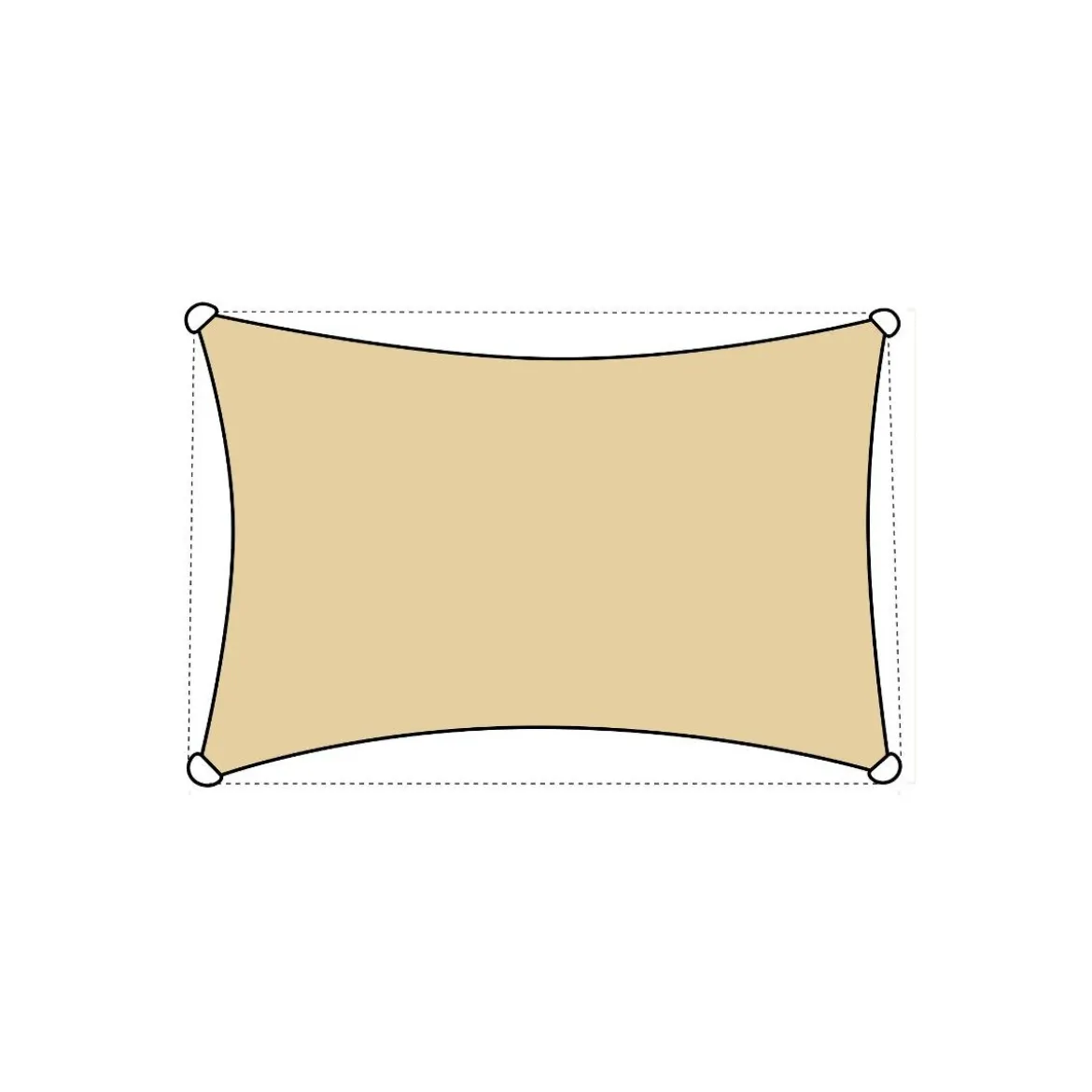 LIVARNO® Sonnensegel, rechteckig (Beige) - B-Ware neuwertig