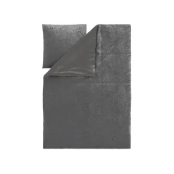 LIVARNO® Wendebettwäsche, aus Plüsch, 140 x 200 cm, grau - B-Ware neuwertig