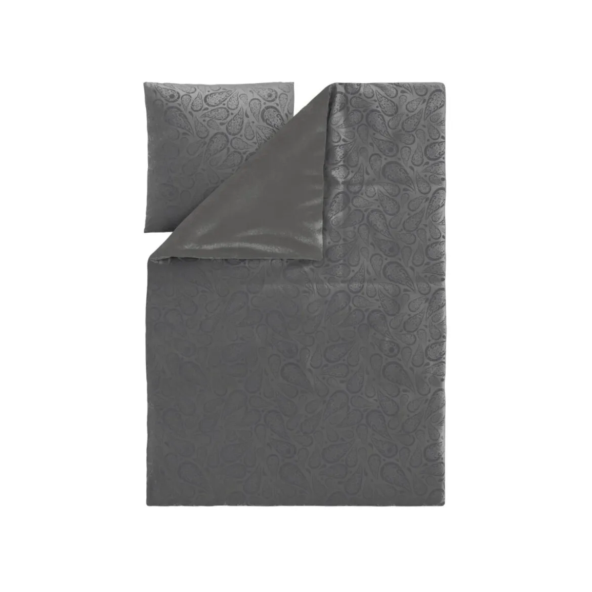 LIVARNO® Wendebettwäsche, aus Plüsch, 140 x 200 cm, grau - B-Ware neuwertig