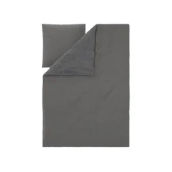 LIVARNO® Wendebettwäsche, aus Plüsch, 140 x 200 cm, grau - B-Ware neuwertig