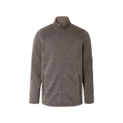 LIVERGY® Herren Jacke aus weichem, wärmendem Fleece (Braun, S(44/46)) - B-Ware neuwertig