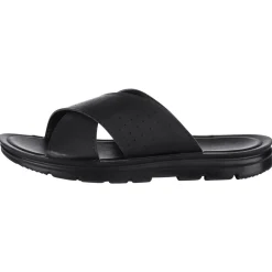 LIVERGY® Herren Pantoletten, in Veloursoptik (Schwarz, 42) - B-Ware neuwertig