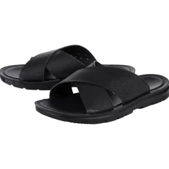 LIVERGY® Herren Pantoletten, in Veloursoptik (Schwarz, 42) - B-Ware neuwertig