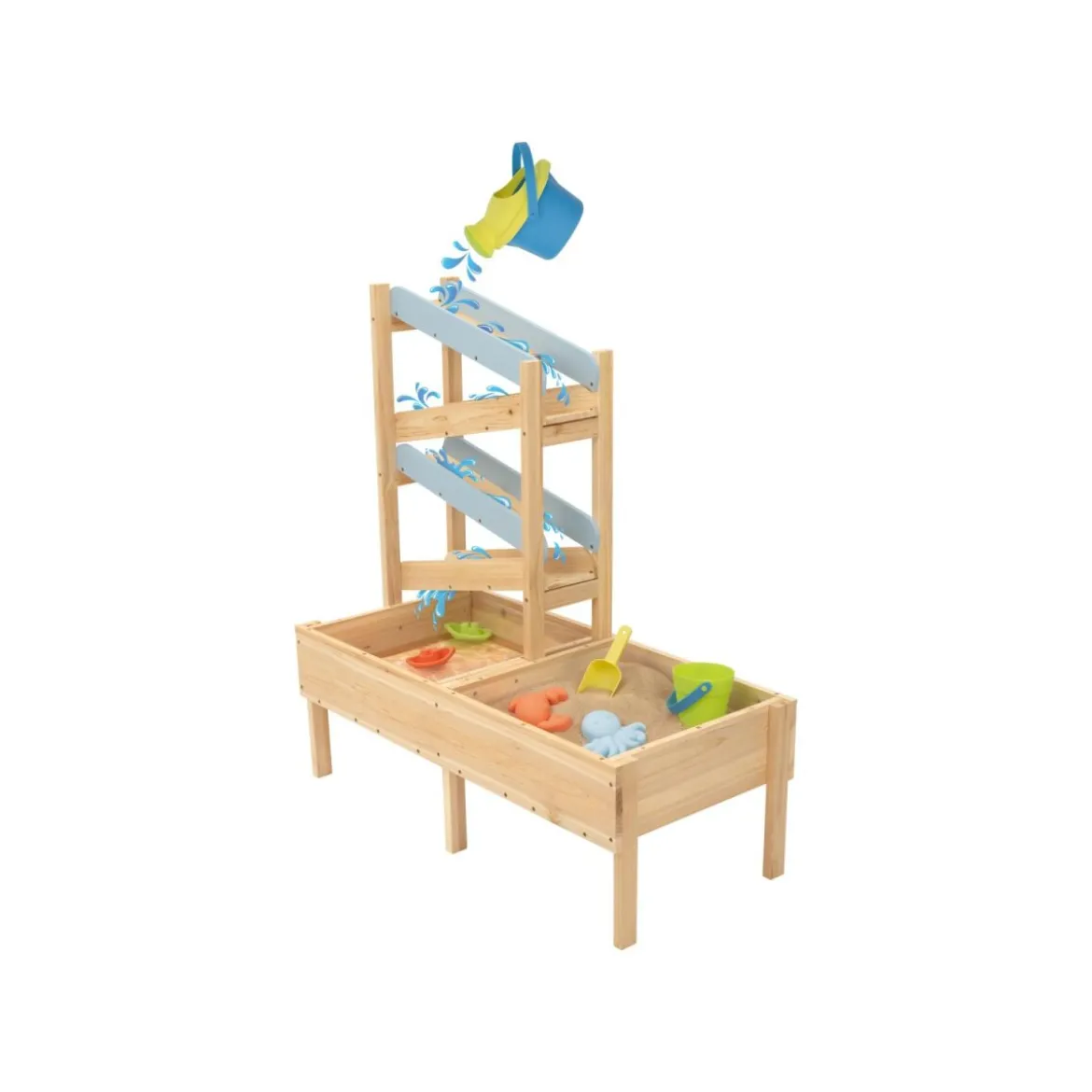 lupilu® Wasserbahn aus Holz - B-Ware neuwertig