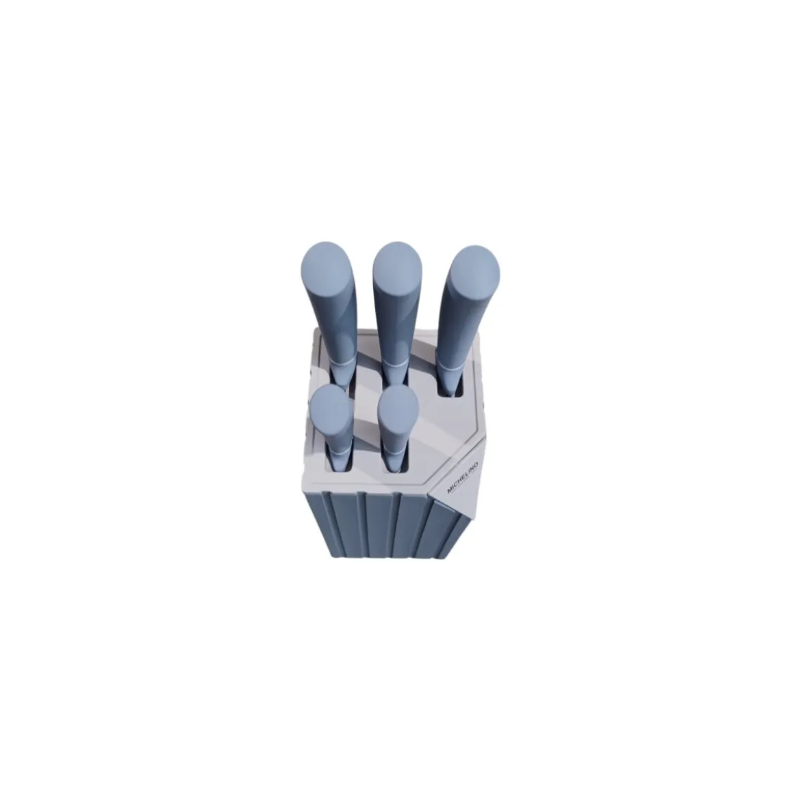 Michelino Messerblock Serie Alythia, 6-teilig, blau - B-Ware neuwertig