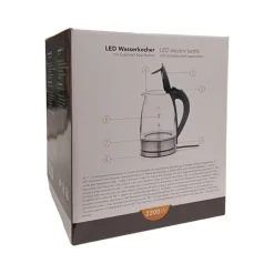 Michelino Wasserkocher mit LED-Beleuchtung, 1.7 L, silber - B-Ware neuwertig