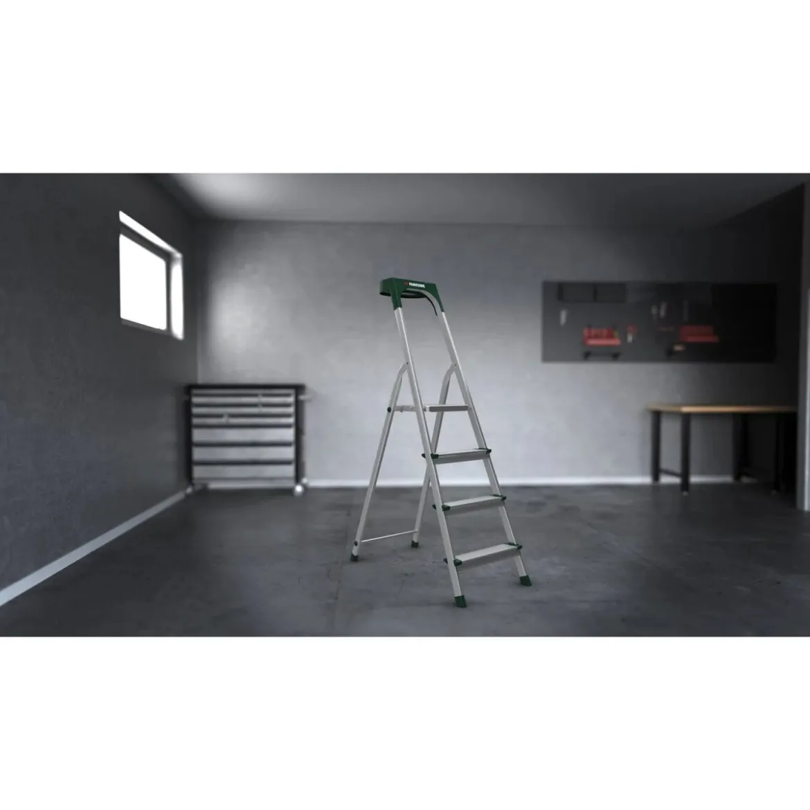 PARKSIDE® Alu-Haushaltsleiter, 4-stufig - B-Ware sehr gut