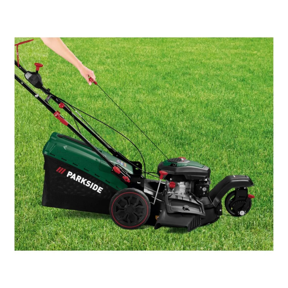 PARKSIDE® Benzin-Rasenmäher »Trike PBRMT 51 A1«, mit Schnitthöhenverstellung in 7 Stufen - B-Ware sehr gut