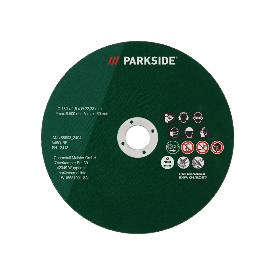 PARKSIDE® Metall-Trennscheiben / Edelstahl-Trennscheiben, Ø 180 mm, 6 Stück - B-Ware