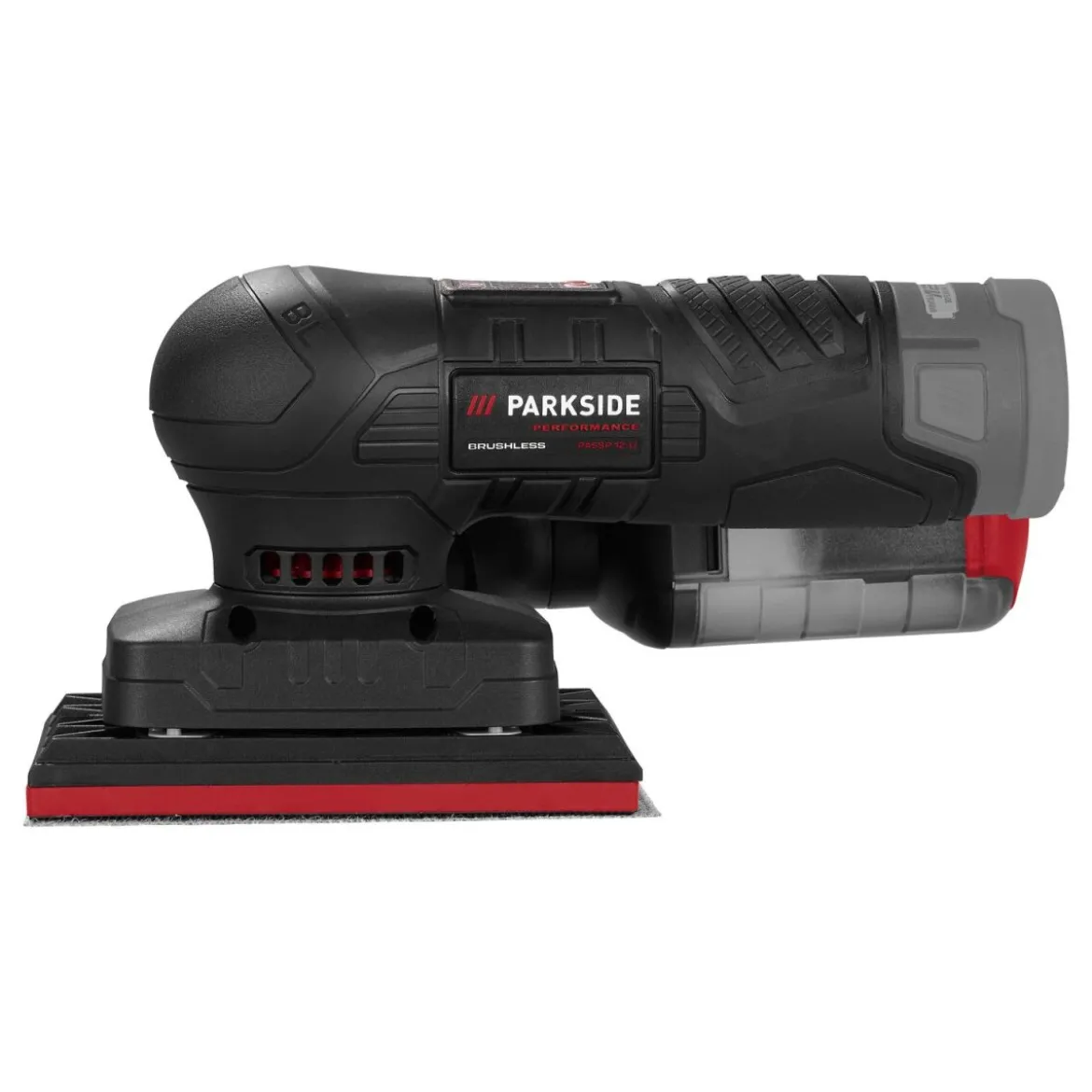 PARKSIDE PERFORMANCE® Akku-Schleifgeräte, ohne Akku und Ladegerät, Akku-Schwingschleifer PASSP 12-Li A1 - B-Ware neuwertig