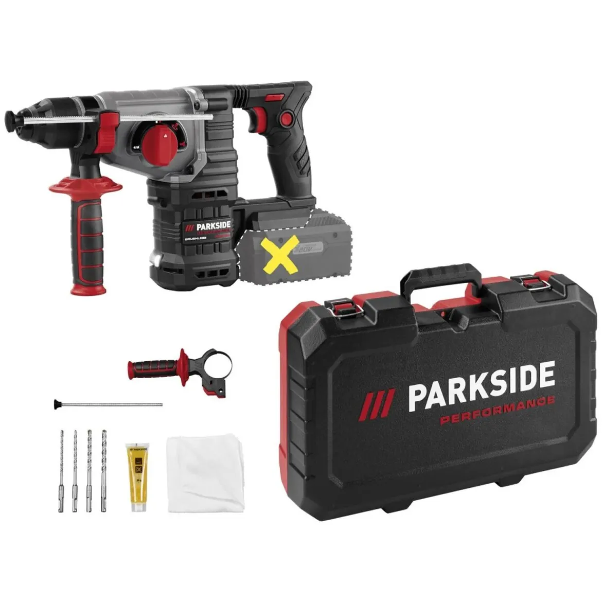 PARKSIDE PERFORMANCE® 20 V Akku-Kombihammer PPAKH 20-Li A1, ohne Akku – ohne Ladegerät - B-Ware neuwertig