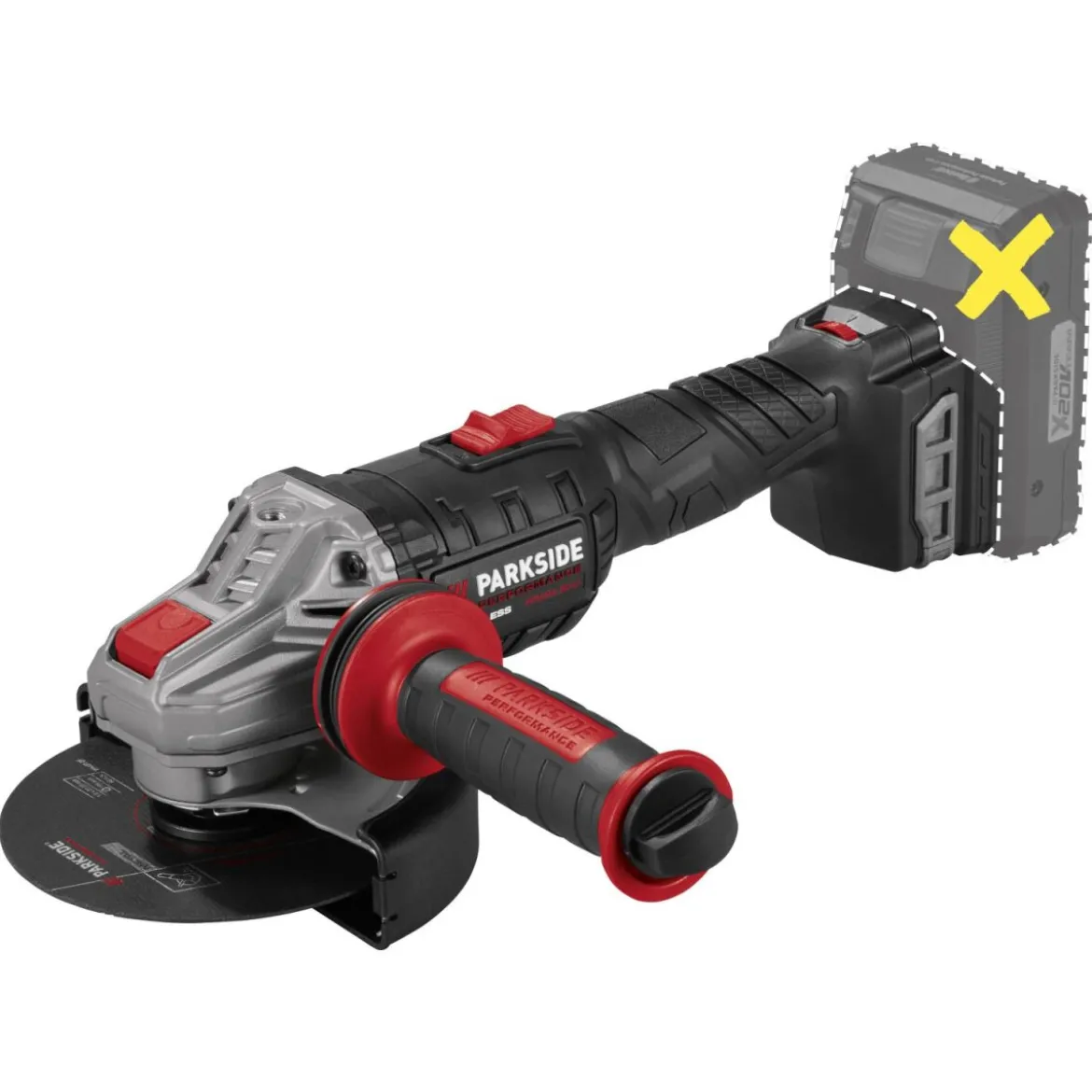 PARKSIDE PERFORMANCE® 20 V Akku-Winkelschleifer PPWSA 20-Li A1, ohne Akku und Ladegerät - B-Ware sehr gut