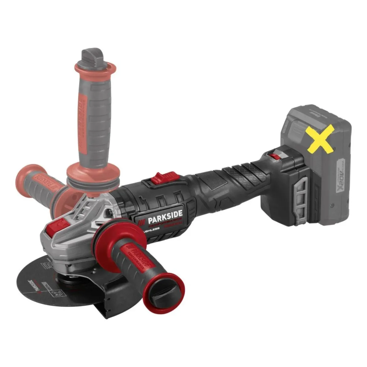 PARKSIDE PERFORMANCE® 20 V Akku-Winkelschleifer PPWSA 20-Li A1, ohne Akku und Ladegerät - B-Ware sehr gut
