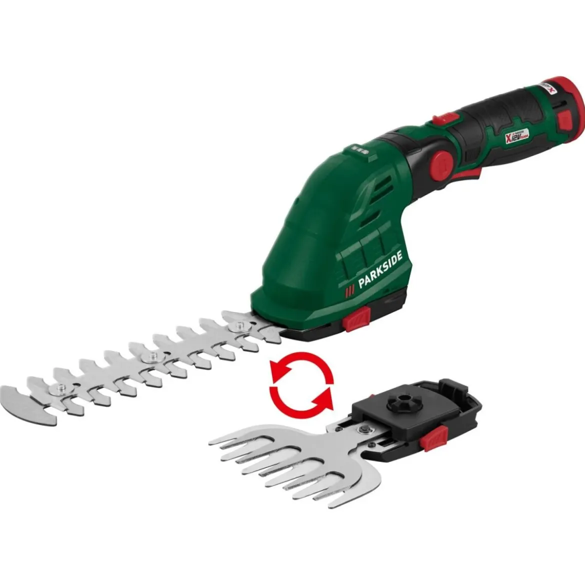 PARKSIDE® 12 V Akku-Gras- und Strauchschere »PGSA 12 B1«, mit Akku und mit Ladegerät - B-Ware
